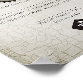 Poster Certificat universel d'attribution d'anniversaire (Coin)