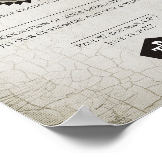 Poster Certificat universel d'attribution d'anniversaire  (Coin)