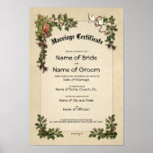 Poster Certificate Wedding-Marriage-(Ornamental Keepsake) (Devant)