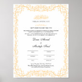 Poster Certification du mariage islamique (Devant)