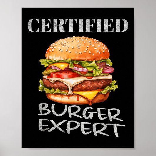 Poster Certifié 2025 Expert Foodie Girl Dire Che (Devant)