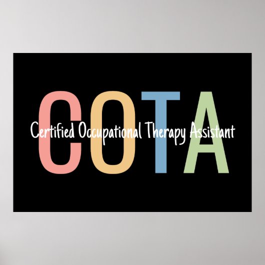 Poster Certified Occupational Therapy Assistant OTA (Devant)