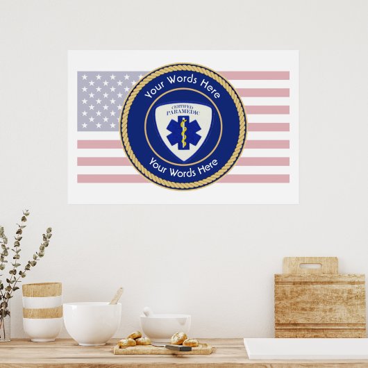 Poster Certified Paramedic Star of Life (Cuisine)