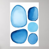 Poster Cerulean Blue Essence Abstrait (Devant)