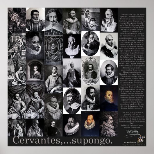 Poster Cervantes,...Supongo -Poster-400 Ans Don Quijote (Devant)