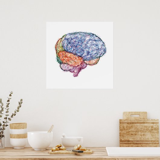 Poster cerveau (Cuisine)
