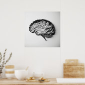 Poster cerveau Abstrait (Cuisine)