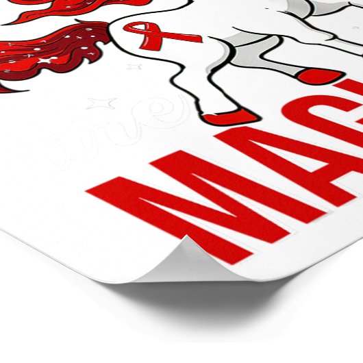 Poster Cerveau Aneurysme Sensibilisation Guerrier Fun Uni (Coin)