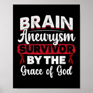 Poster Cerveau Aneurysme Survivant Mois de sensibilisatio