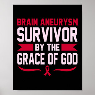 Poster Cerveau Aneurysme Survivant Mois de sensibilisatio