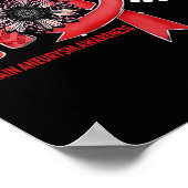 Poster Cerveau Aneurysme Survivant Mois de sensibilisatio (Coin)