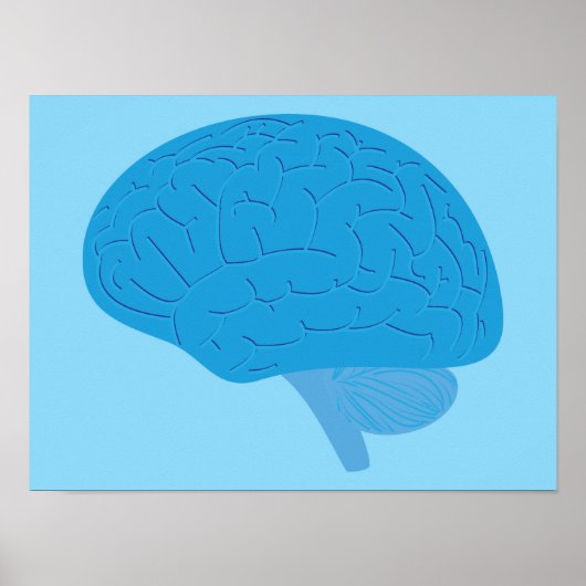 Poster Cerveau Bleu (Devant)