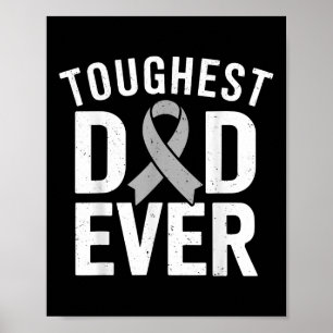 Poster Cerveau Cancer Survivant Plus Touché Papa Jamais R
