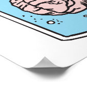 Poster cerveau dans un bocal (Coin)