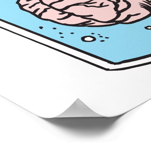 Poster cerveau dans un bocal (Coin)