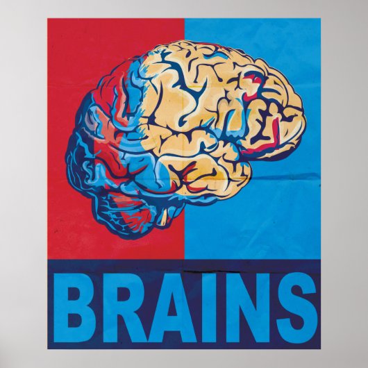Poster Cerveau de zombie (Devant)