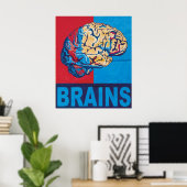 Poster Cerveau de zombie (Bureau à domicile)
