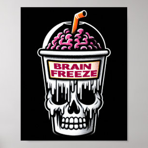 Poster Cerveau gel crâne Éffrayant Halloween Conception b