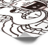 Poster Cerveau heureux psychédélique (Coin)