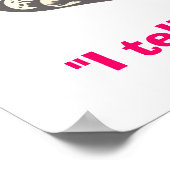 Poster Cerveau, "Je dis des mensonges !" (Coin)