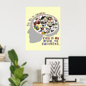 Poster Cerveau Sur Les Poulets (Bureau à domicile)