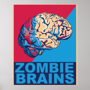 Poster Cerveau Zombie