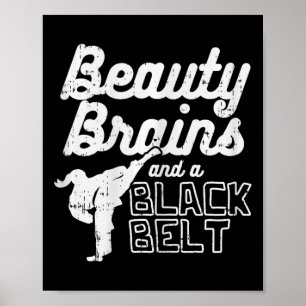 Poster Cerveaux de beauté ceinture noire fille Ponytail K