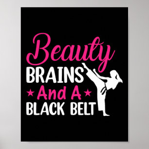 Poster Cerveaux De Beauté Et Une Ceinture Noire Arts Mart