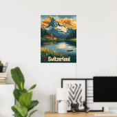 Poster Cervin majestueux : Lakeside Bliss en Suisse (Bureau à domicile)