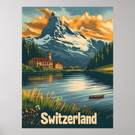Poster Cervin majestueux : Lakeside Bliss en Suisse (Devant)