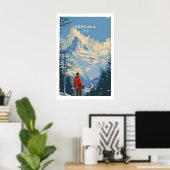 Poster Cervinia Ski Print - Italie 1 (Bureau à domicile)
