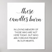 Poster Ces Bougies Brûlent Dans Un Mariage De Mémoire Amo (Devant)