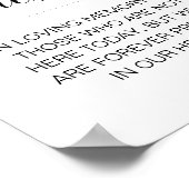 Poster Ces bougies brûlent en souvenir affectueux Mariage (Coin)