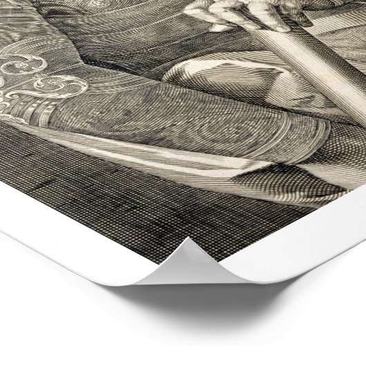 Poster César Caesar Caligula (12-41 AD) Empereur de Rome (Coin)