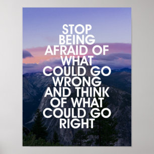 Poster Cessez d'être citation de motivation effrayée