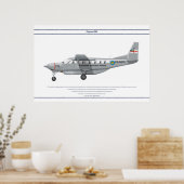 Poster Cessna 208 Bahamas (Cuisine)