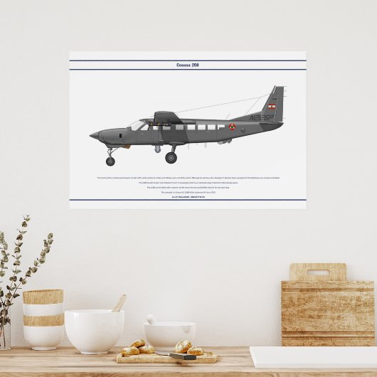 Poster Cessna 208 Liban (Cuisine)