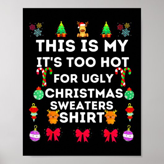 Poster C'est à moi C'est trop chaud pour les pulls de Noë (Devant)