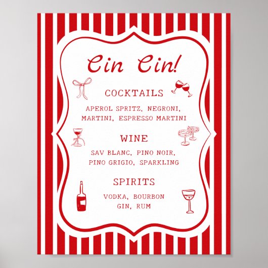 Poster C'est Amore Fête des mariées Bar (Devant)