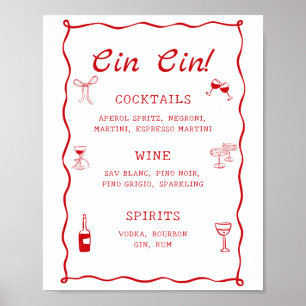 Poster C'est Amore Fête des mariées Cin Cin Bar