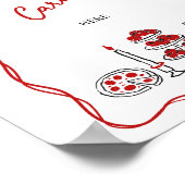 Poster C'est Amore Italien Red Recette cartes (Coin)