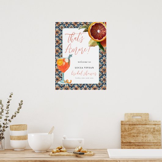 Poster C'est Amore Juicy Orange Spritz Bridal Welcome (Cuisine)