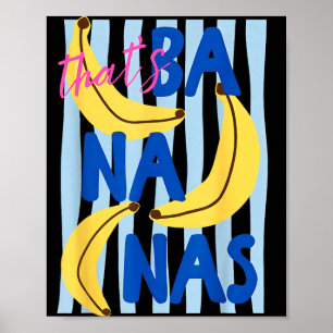Poster C'est Bananas Fruit Drôle Humour Rétro Été Hommes