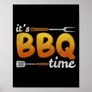 Poster C'est Bbq Time Grilling Bbq Lover Meat Smoker Men