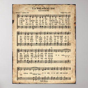 Poster C'est bien avec mon âme Vintage Hymne