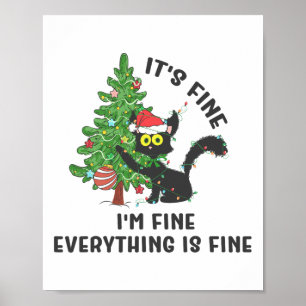 Poster C'est Bien Je Suis Bien Tout Va Bien Elf Noël Tapi