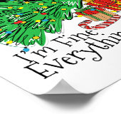 Poster C'est bien je vais bien tout va bien amusant Noël (Coin)
