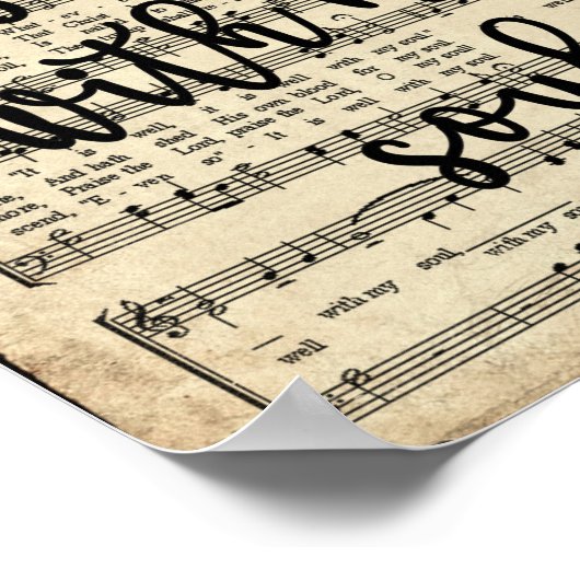 Poster C'est bien Vintage Scripté Hymn (Coin)