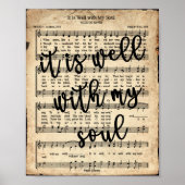 Poster C'est bien Vintage Scripté Hymn (Devant)