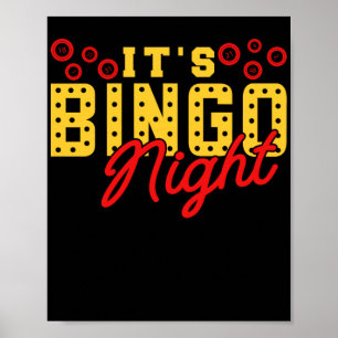 Poster C'Est Bingo Night Drôle Lucky Jeu